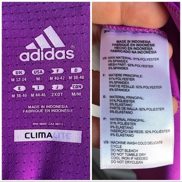 Adidas Purple Full Zip Light weight Jacket - Picture 8 of 8
